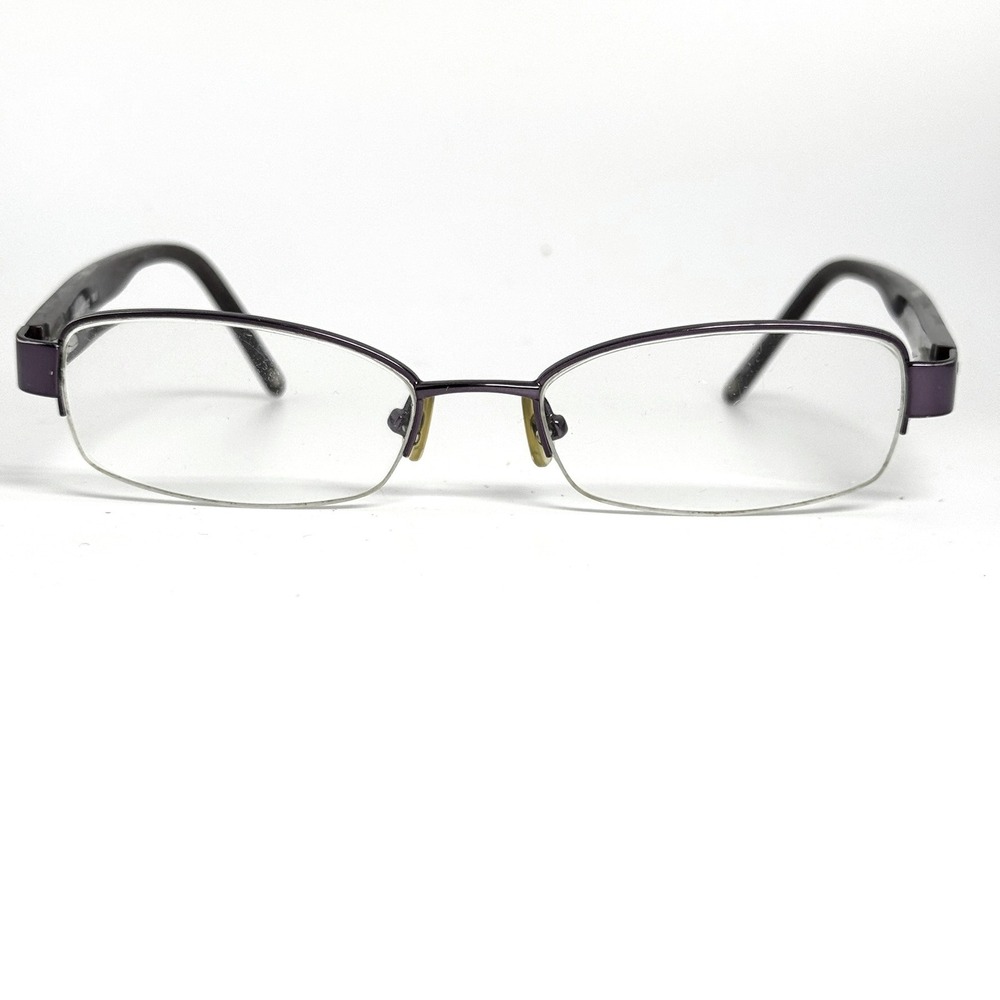 Nine West 403 RU6 Purple Tortoise Semi Rimless Eyeglass Frames 50-17-135